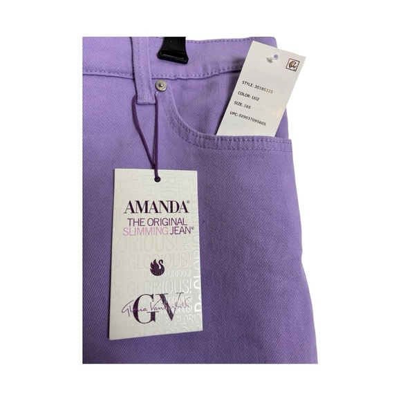Gloria Vanderbilt ‘Amanda’ Lavender Jeans. Size 16 short. - Picture 5 of 8